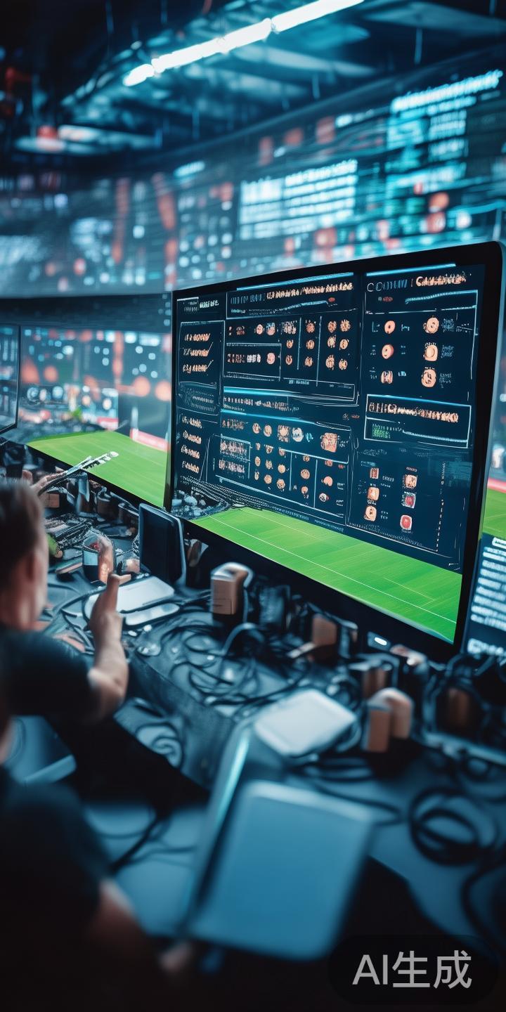 例如，在一场关键的足球比赛中，比分、控球率、射门次